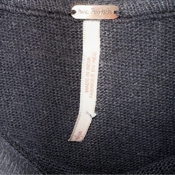 FREE PEOPLE Night Bird Velvet Embroidered Mini Dress/Tunic Pullover in Black — S - Picture 7 of 7